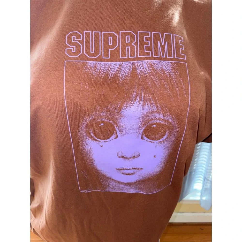 Supreme Margaret Keane Teardrop Tee Brown Purple XL FW23 Big Eyes Graphic Tee - Picture 2 of 3
